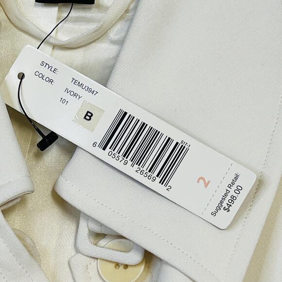 Linda Allard Ellen Tracy Blazer Womens 2 Silk Blend Belted Jacket Set XS Top - Picture 11 of 16